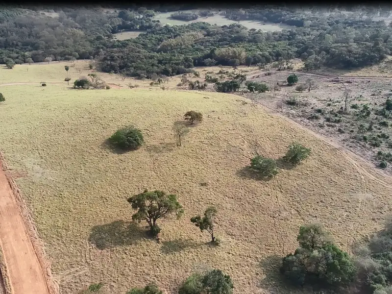 Vista aérea das chácaras da Estância Eldorado, no Faxinal
